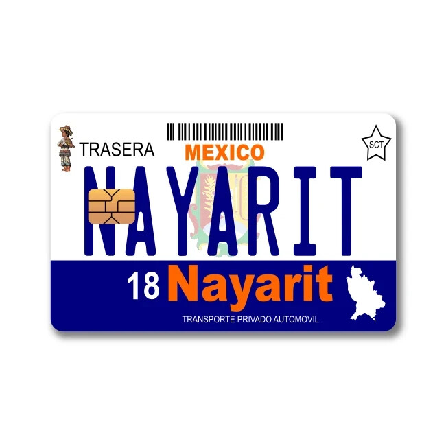Mexican License Plate Sticker (4-Pack) | CHOOSE STATE | Mexico Placa Card Skin D