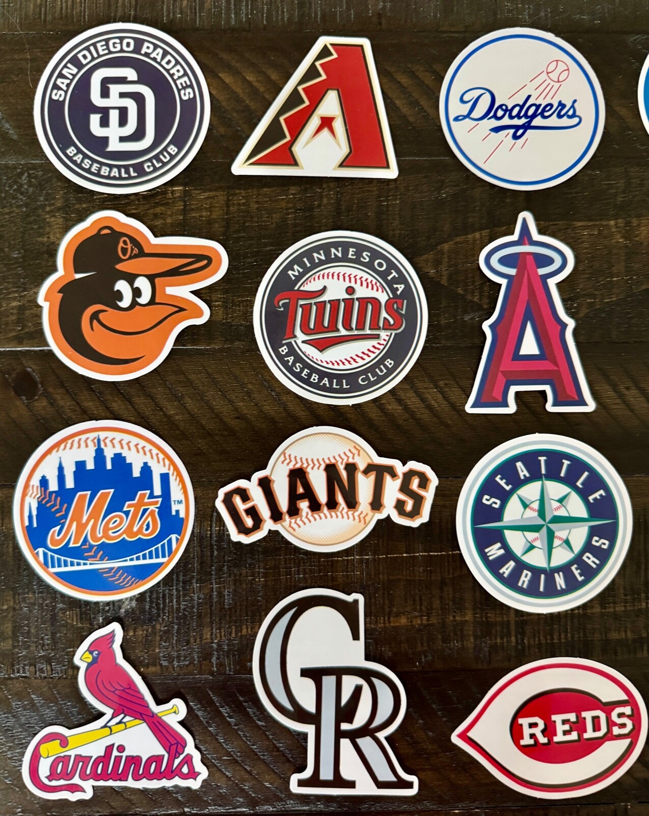 NEW MLB LOGO STICKERS ~ PICK TEAM ~ PLUS TEAM TRADING CARD ~ SHOW YOUR SPIRIT ~