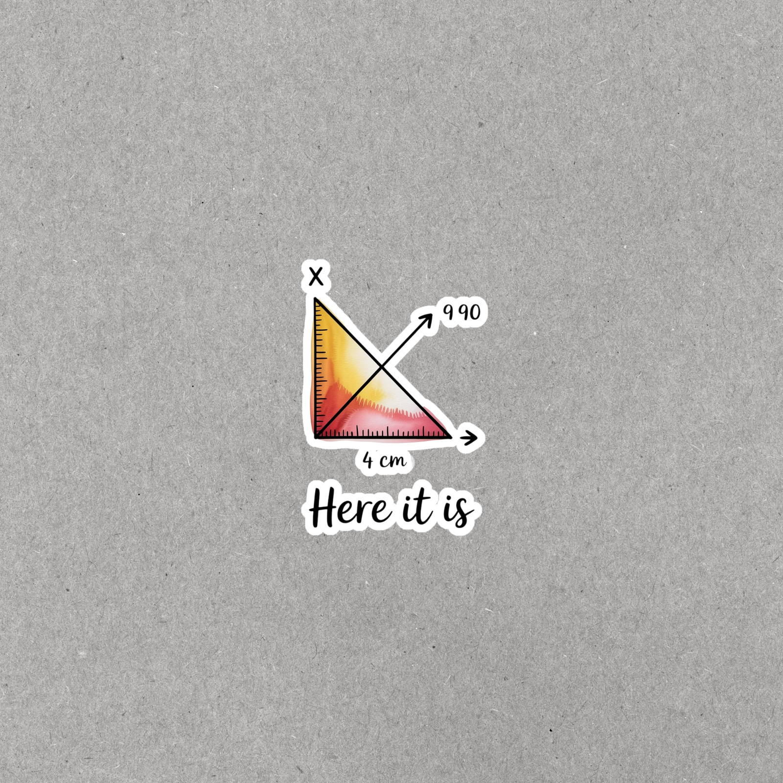 Math Geometry Triangle Ruler Sticker for Students and Teachers #6778