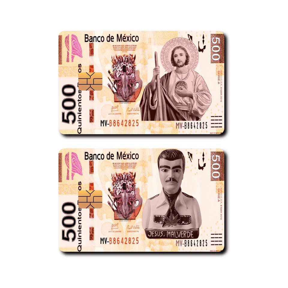 Mexican Pride Card Skin Stickers 2-Pack Full Cover Decal Credit Debit Card Skins