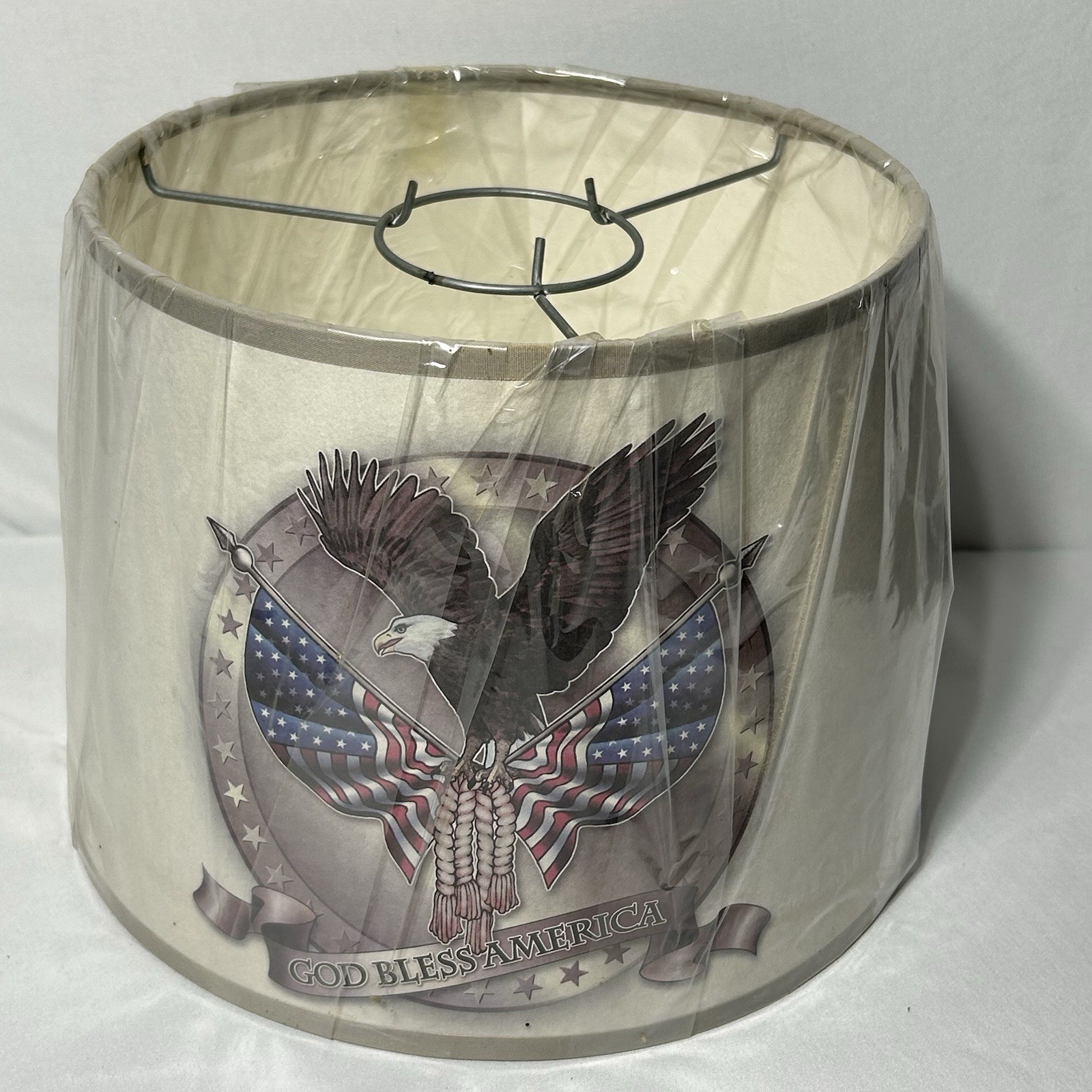 Patriotic Bald Eagle Lamp Shade ALMC America USA Flag Battle Hymn of Republic