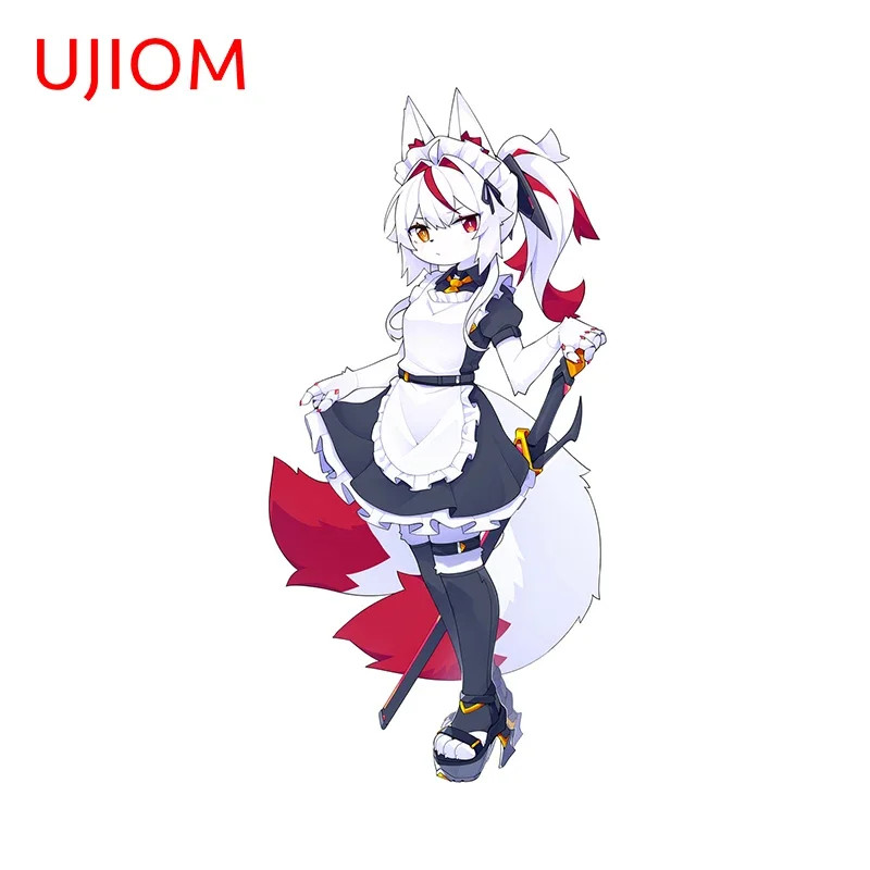 UJIOM Creative Furry Girls Wall Stickers Long Tails Personal Kitchen Furniture