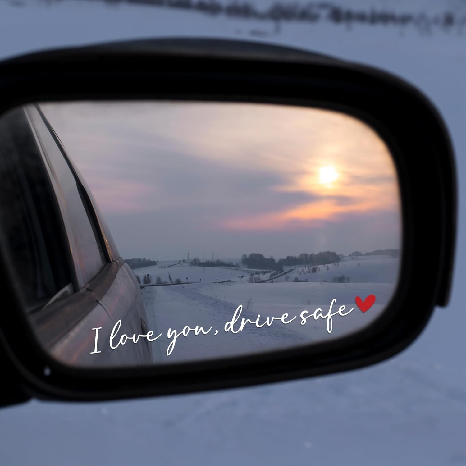 3PCS I Love You Drive Safe Mirror Sticker White, Car Stickers & Decals, Cute …
