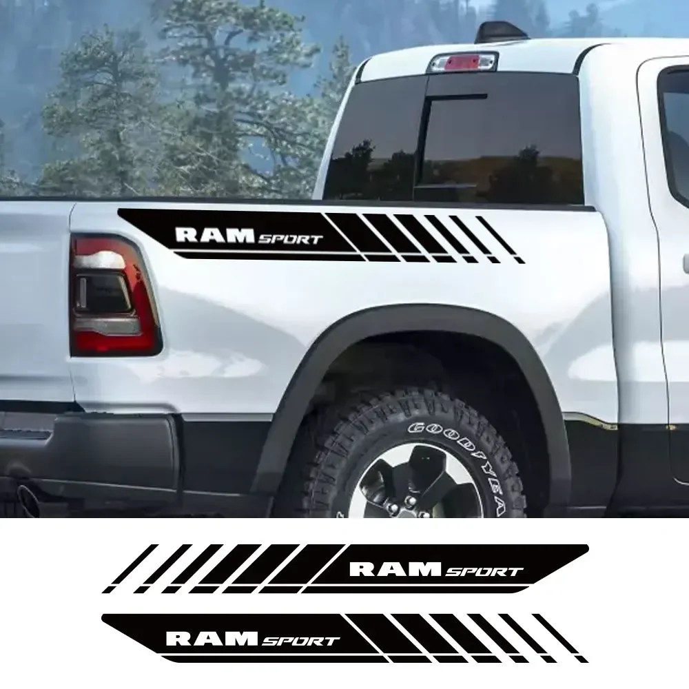 Aftermarket Sport Rear Trunk Side Letter Decal for Dodge RAM | 2-Piece Vinyl Tru