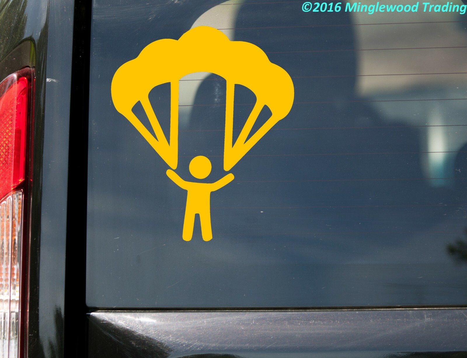 Skydiver Vinyl Sticker – Parachute Jump Skydiving Plane – Die Cut Decal