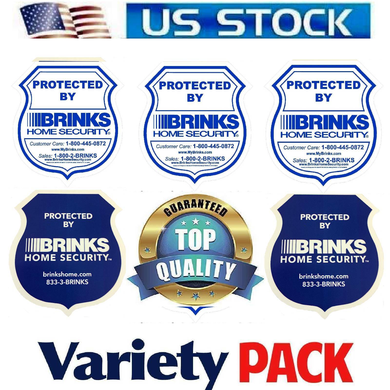 Home Security Stickers For Glass Windows Doors Brinks Alarm System Waterproof