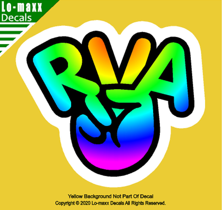 RVA Richmond Virginia Peace Unique Custom Design Colorful Printed Vinyl Sticker