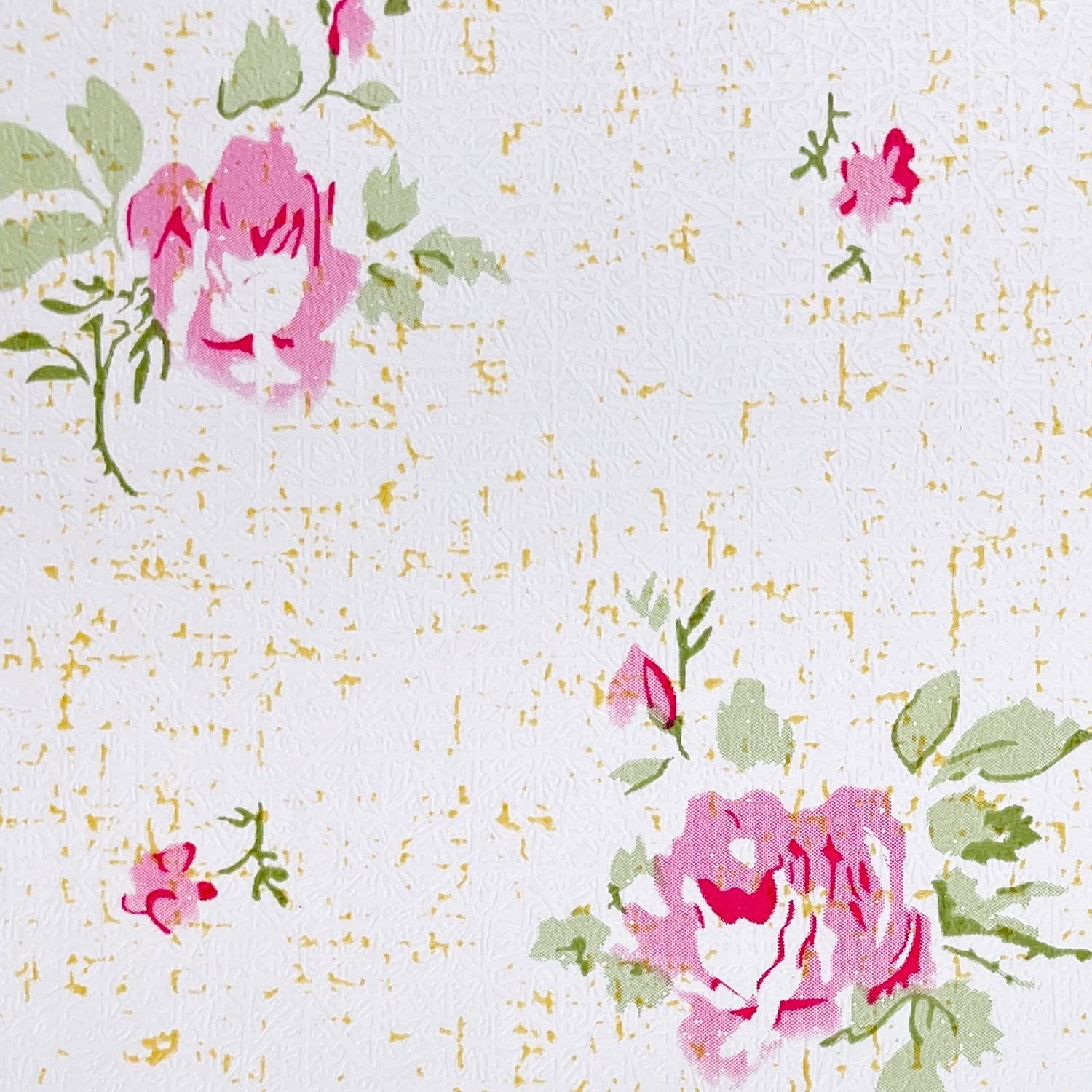 32.8ft Roll Pink Rose Shelf Liner Peel and Stick Wallpaper Revamp Furniture W…