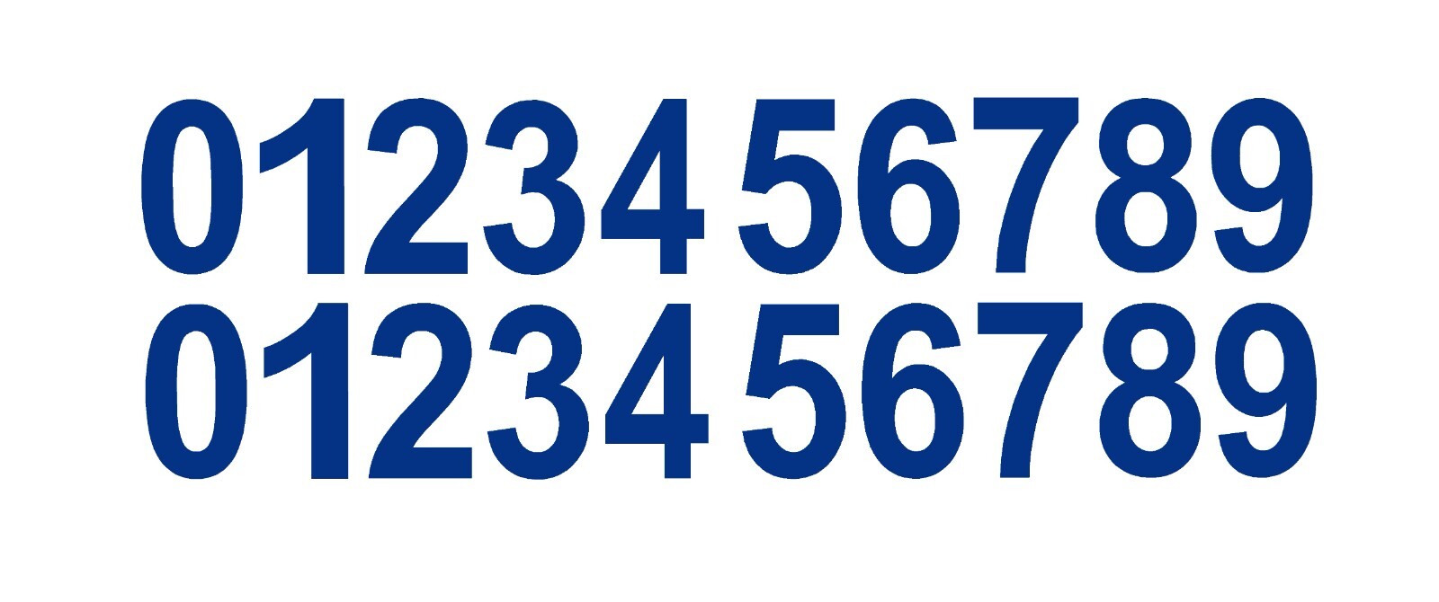 0-9 Numbers Blue Sticker Vinyl Decals CHOOSE .5" – 12" Set Of 20 (V746)