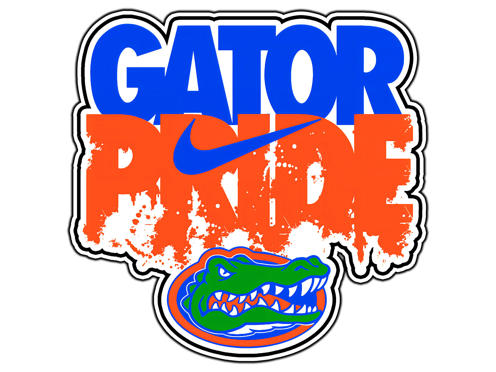 Florida Gators Pride Logo College Sticker Waterproof Vinyl Decal Die-Cut Car