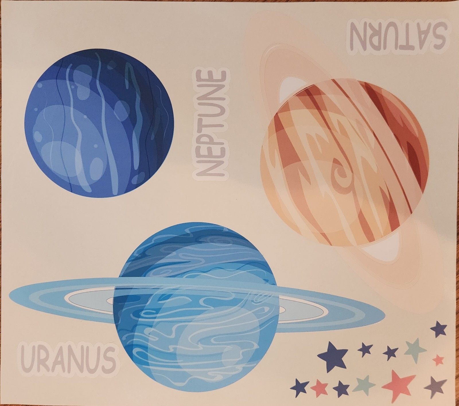 Space Wall Sticker, Planet Solar System, 4 3D Space Mouse ABC 123 Wall Stickers