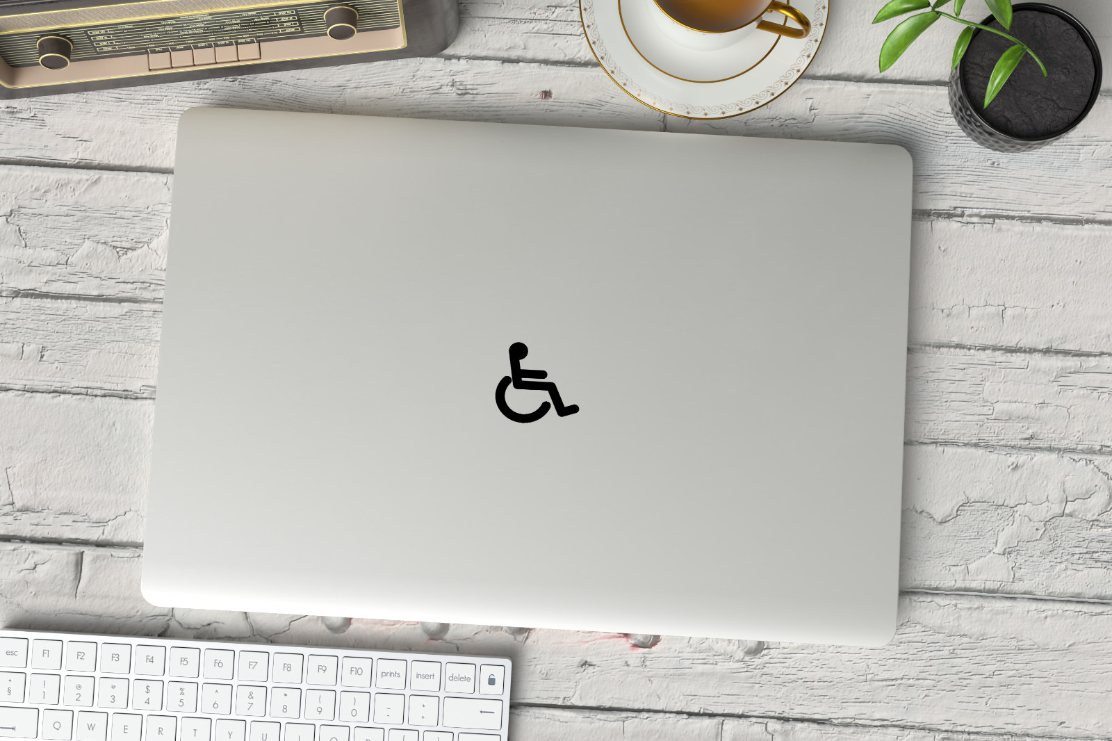 Set of 4 Handicap Wheelchair Symbol Vinyl Decals | Handicap Symbol Stickers