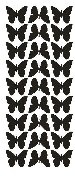 Black 1" Butterfly Stickers BRIDAL SHOWER Wedding Envelope Seals Crafts