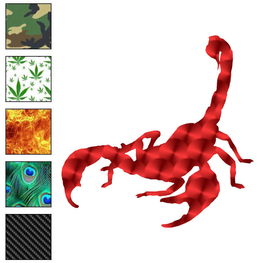 Scorpion, Vinyl Decal Sticker, 40 Patterns & 3 Sizes, #6068