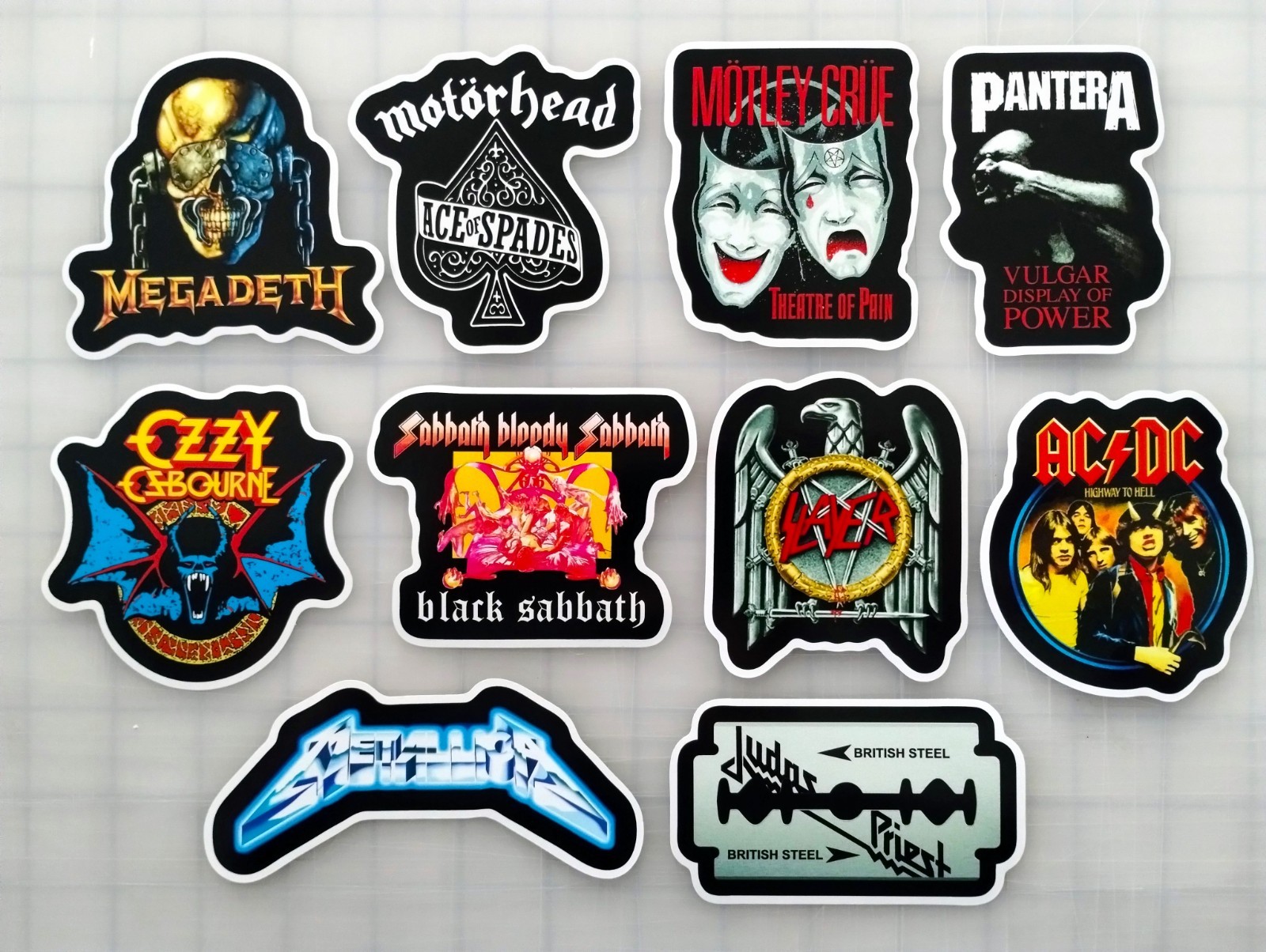 Metal / Hard Rock Vinyl Sticker Lot (10 Stickers) SET 4