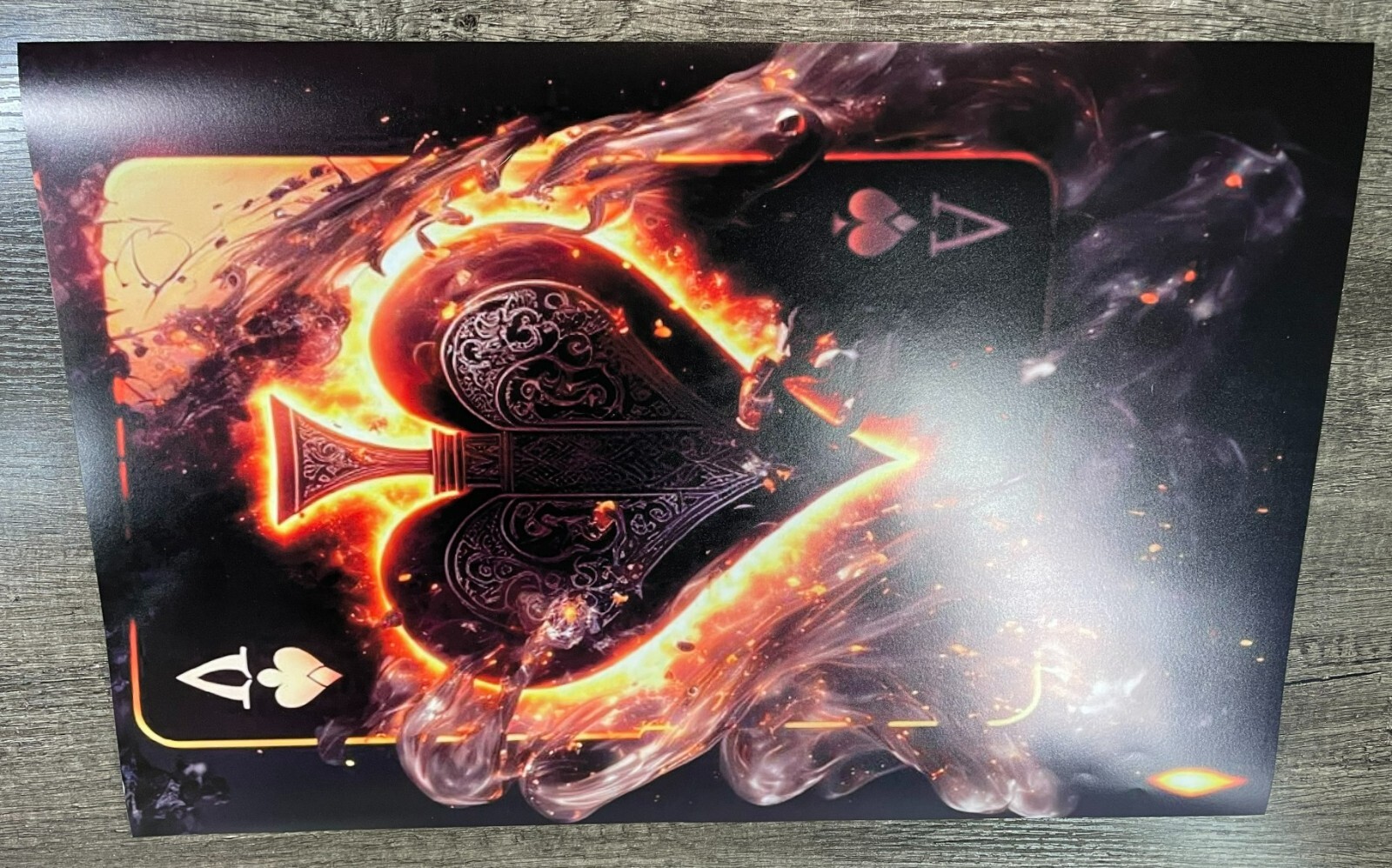 Burning Aces Wall Vinyl Decal Graphic (Removable Adhesive Backing)