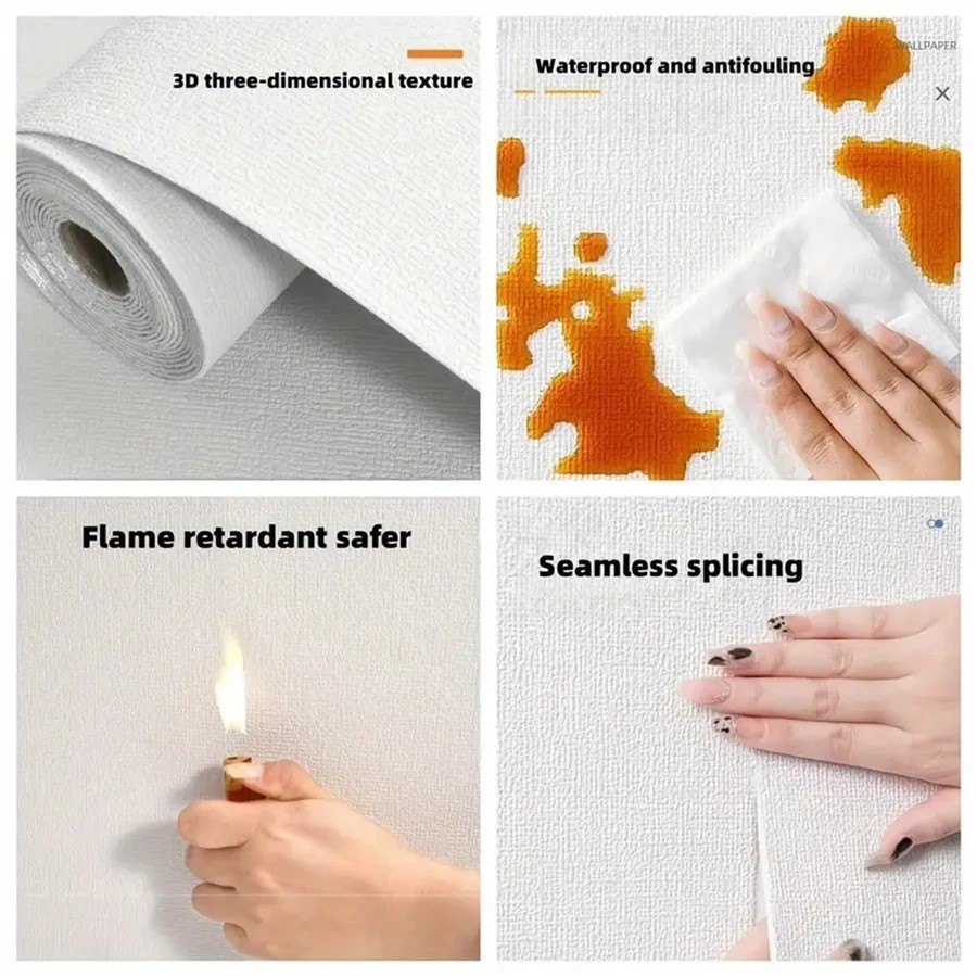 3D Foam Wall Sticker Self Adhesive Waterproof PVC Wallpaper Home Decor
