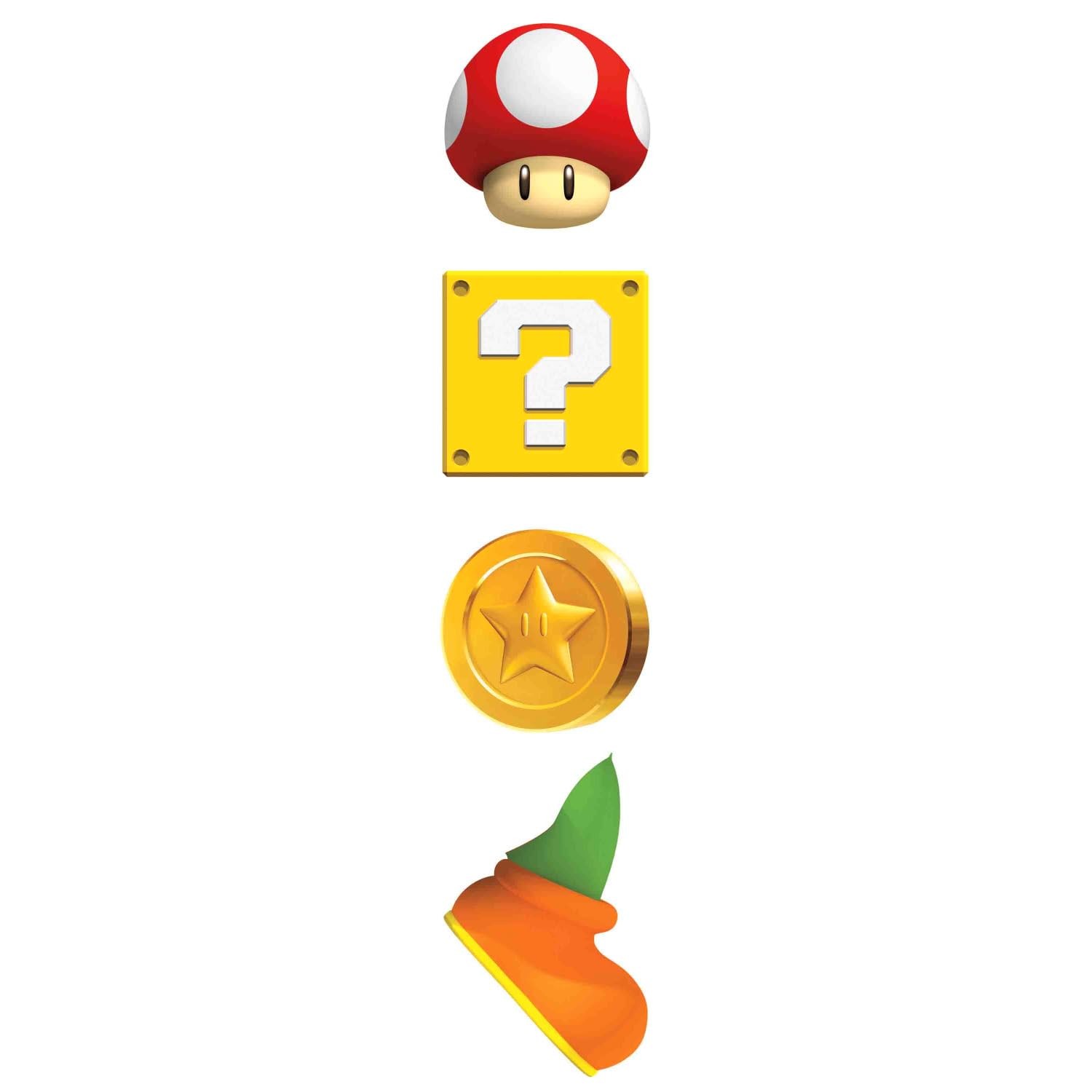 RMK1918GM Ninetendo Super Mario Bros. Yoshi and Mario Peel and Stick Giant Wa…
