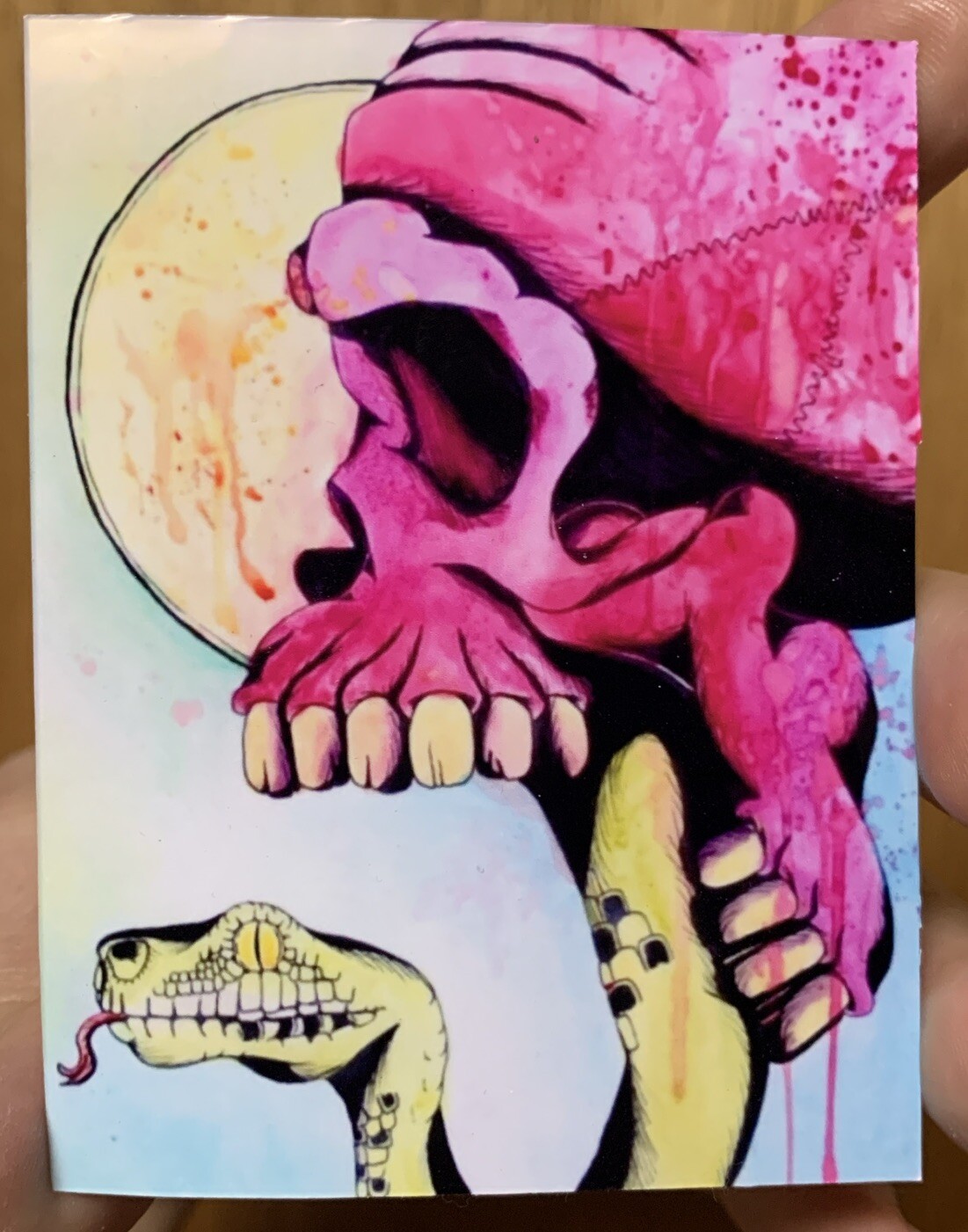 4 Skull Skeleton Watercolor Art Stickers Pack Lot Set Graffiti Decals Zombie