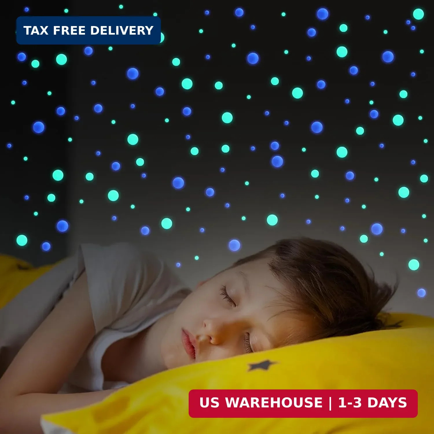 808 Pcs Glow in The Dark Stars for Ceiling, Glowing Stars Wall Decals, 3D Green