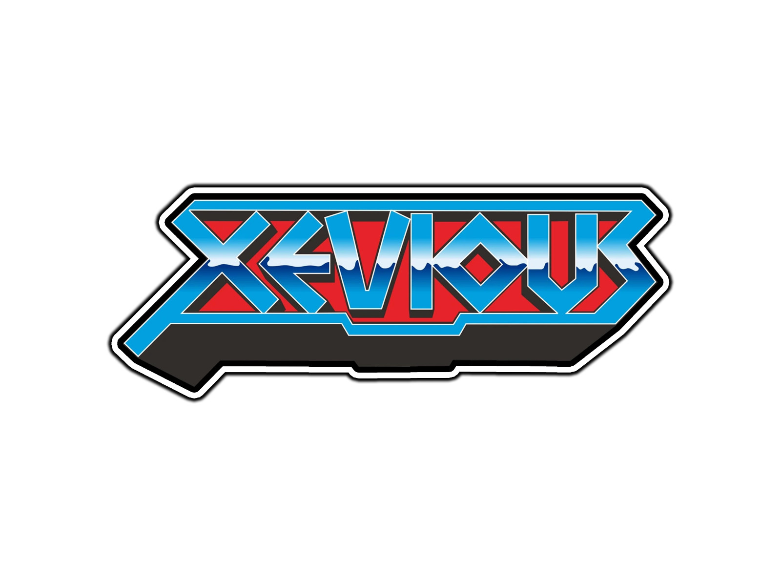 Xevious Arcade Logo Retro Game Sticker Waterproof Vinyl Decal Die-Cut Garage