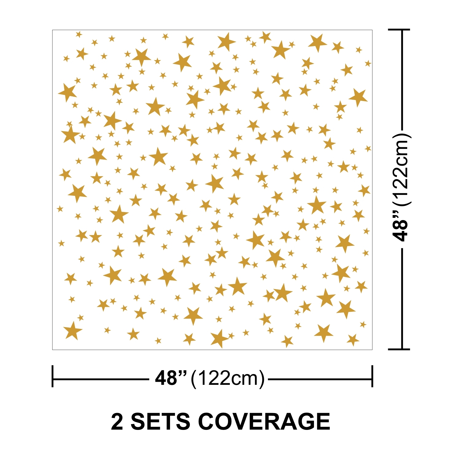 Wall Vinyl / FALLING STARS / Removable Gold Decals / DIY family art project