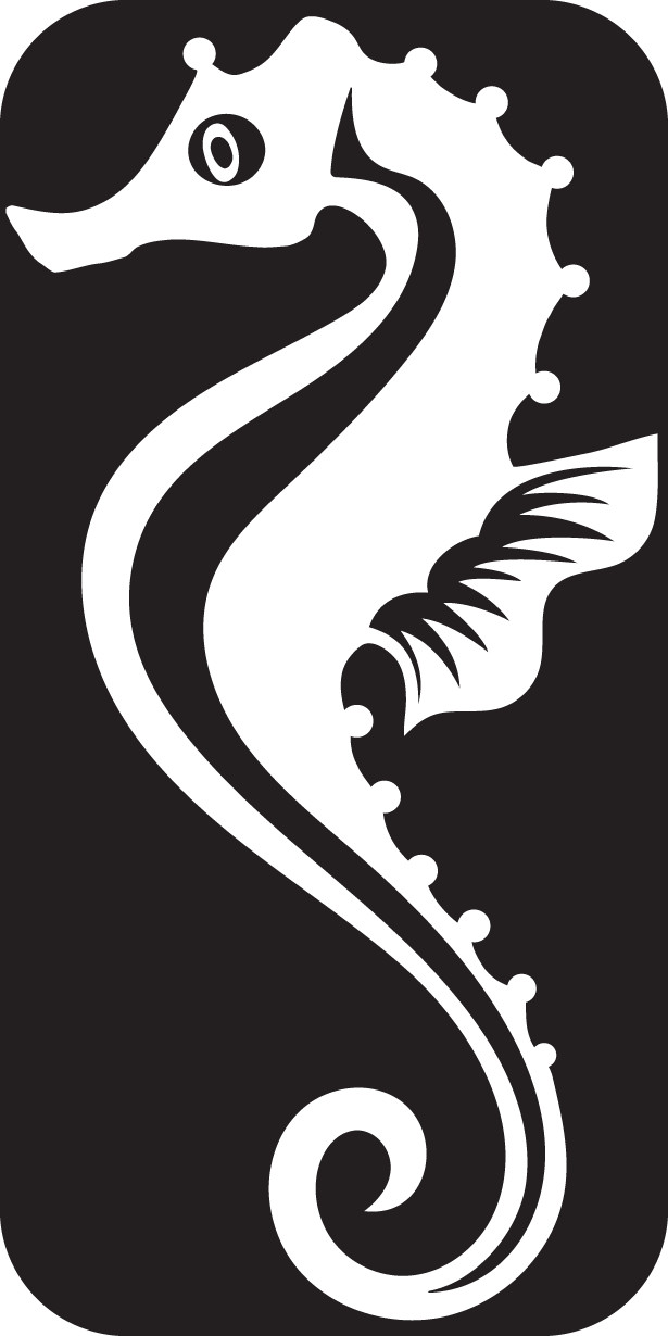 Sea Horse Decal Multicolor Made In USA