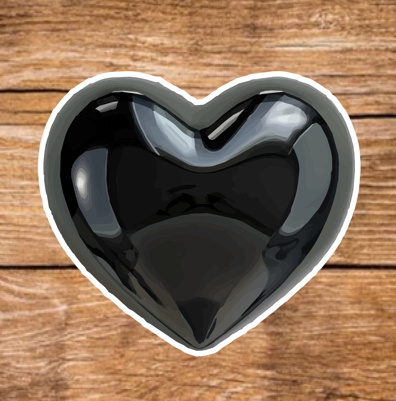 Heart (10 Sticker Set) 2in, Waterproof, Glossy Finish Vinyl.