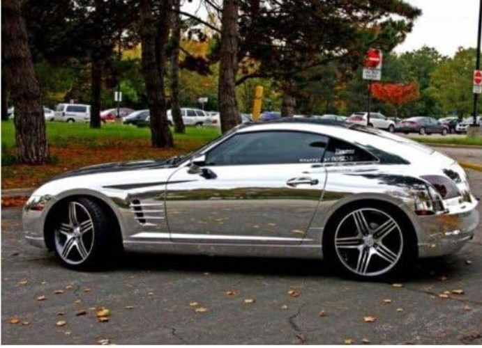 24"x78" Chrome Mirror Self-Adhesive Vinyl – Versatile for Cars & Decor