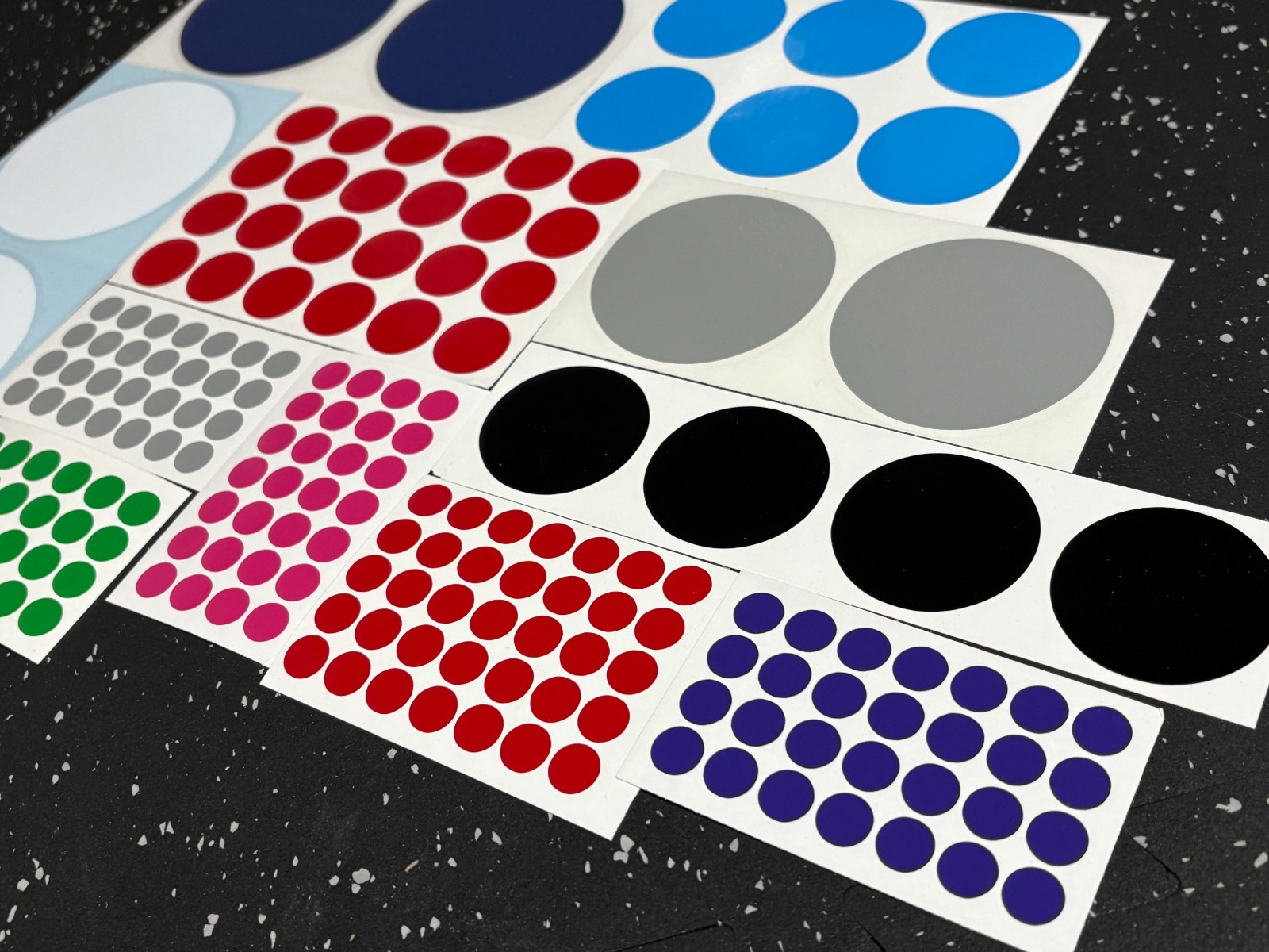 12mm – 127mm Polka Dot, Circle Marker Sticker Decals – Permanent Outdoor Vinyl