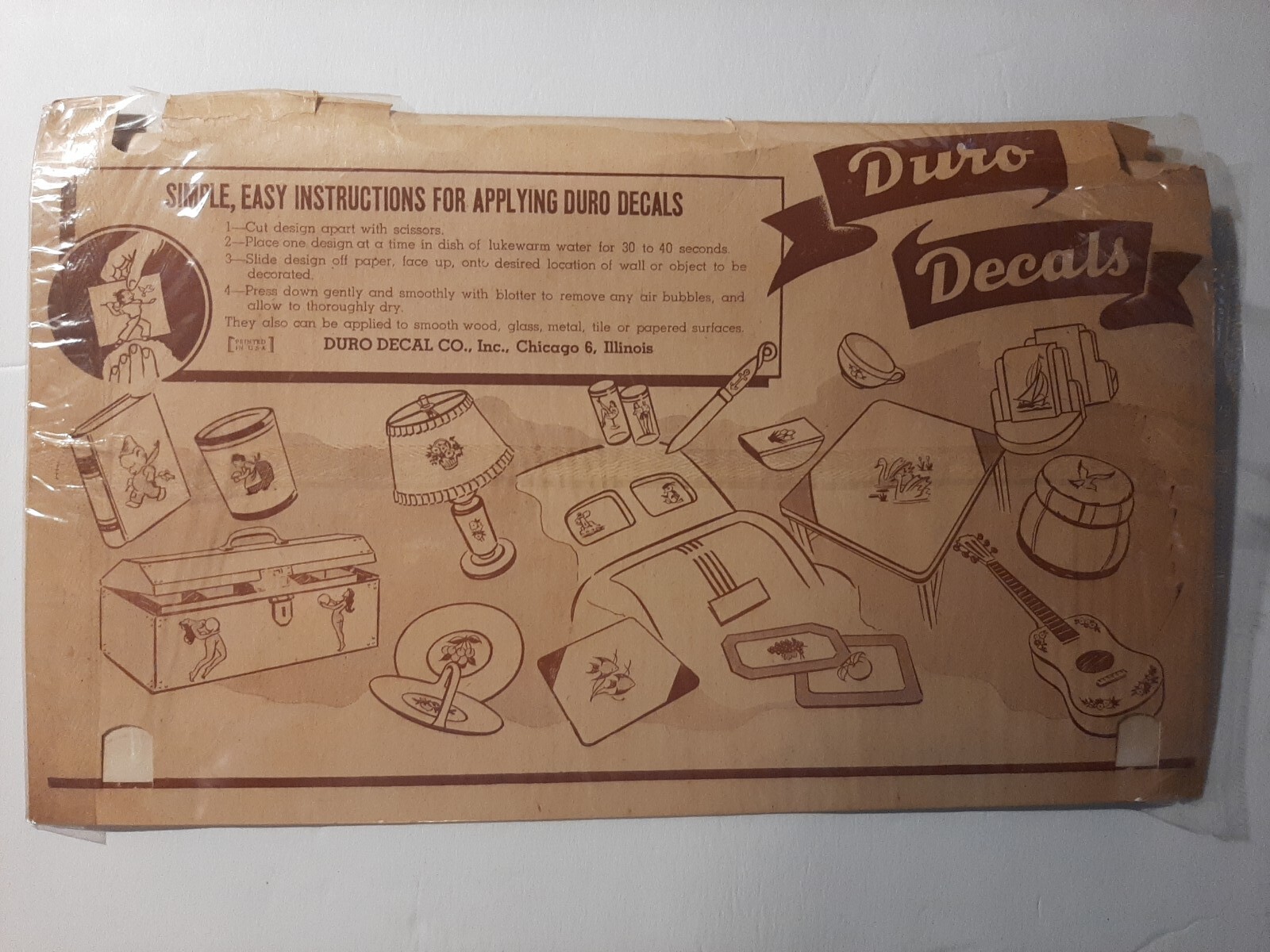 Vintage Duro Dutch Holland Water Transfer Decals Unused NOS