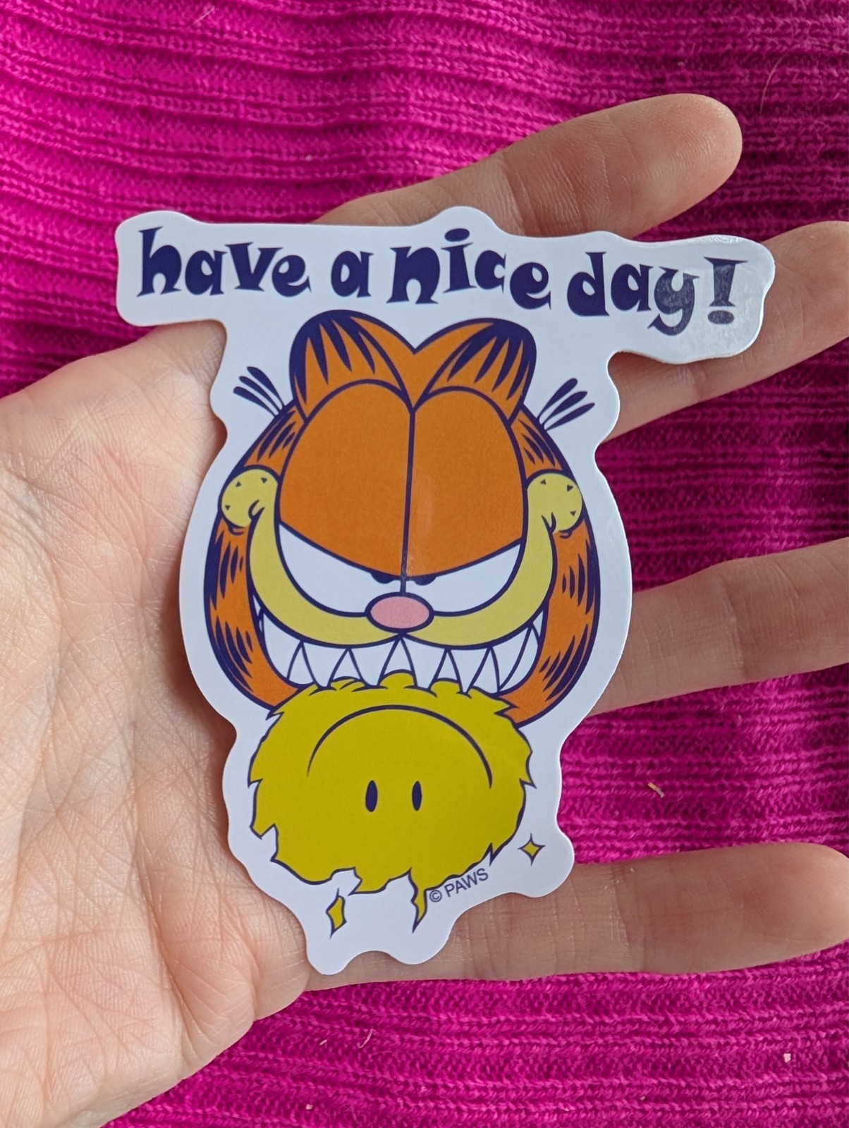 STICKER, Garfield, Sassy cat, Odis, Cartoon