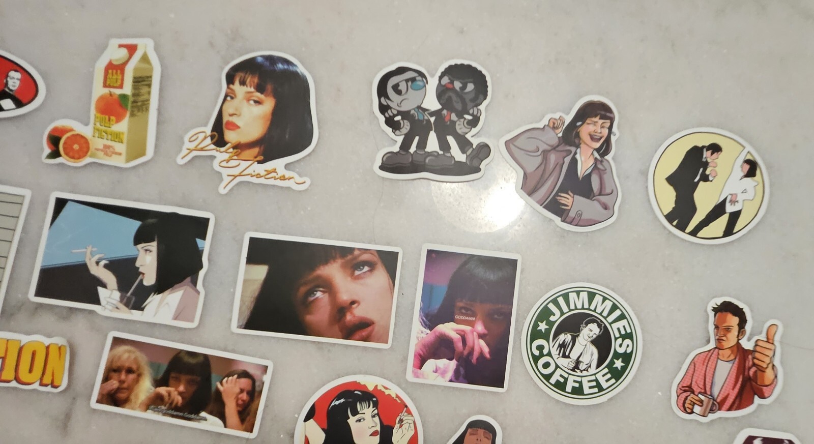 Lot Of 50 Collection Pulp Fiction 4" Tall Vinyl Decal Sticker BOGO