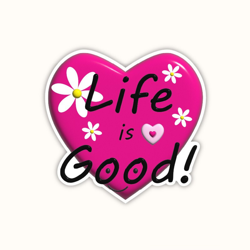 Life is Good Vinyl Sticker Inspirational Waterproof Decal for Laptop Car Bottle