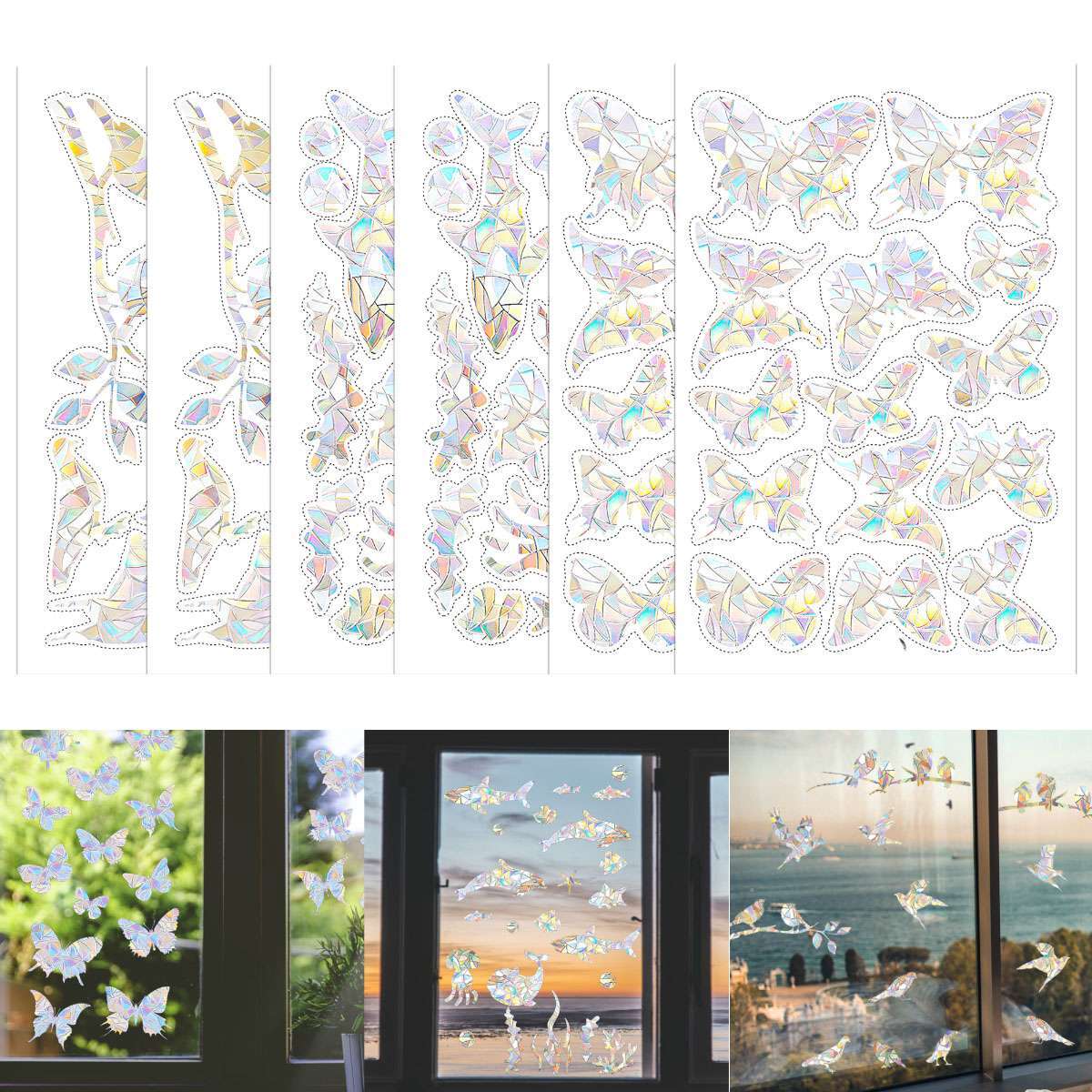 Hummingbird Static Window Clings anti Collision Window Decals for Bird Strikes