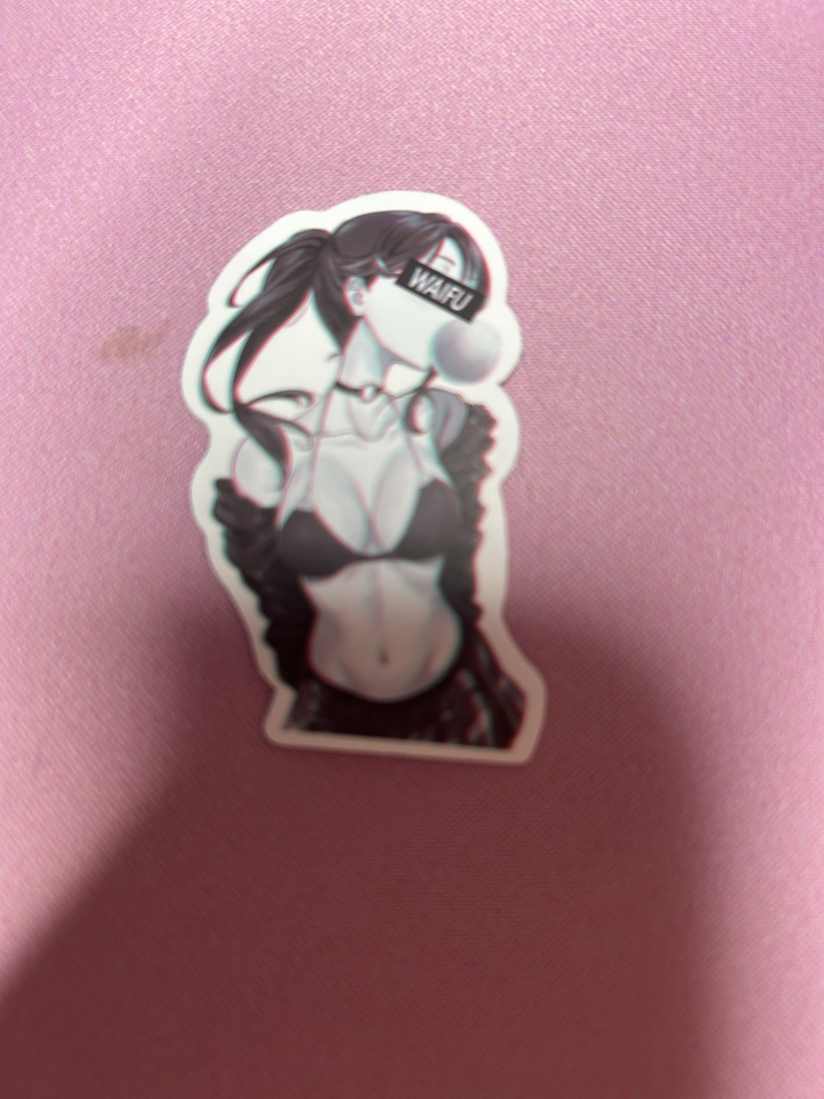 black and white waifu lewd stickers #14