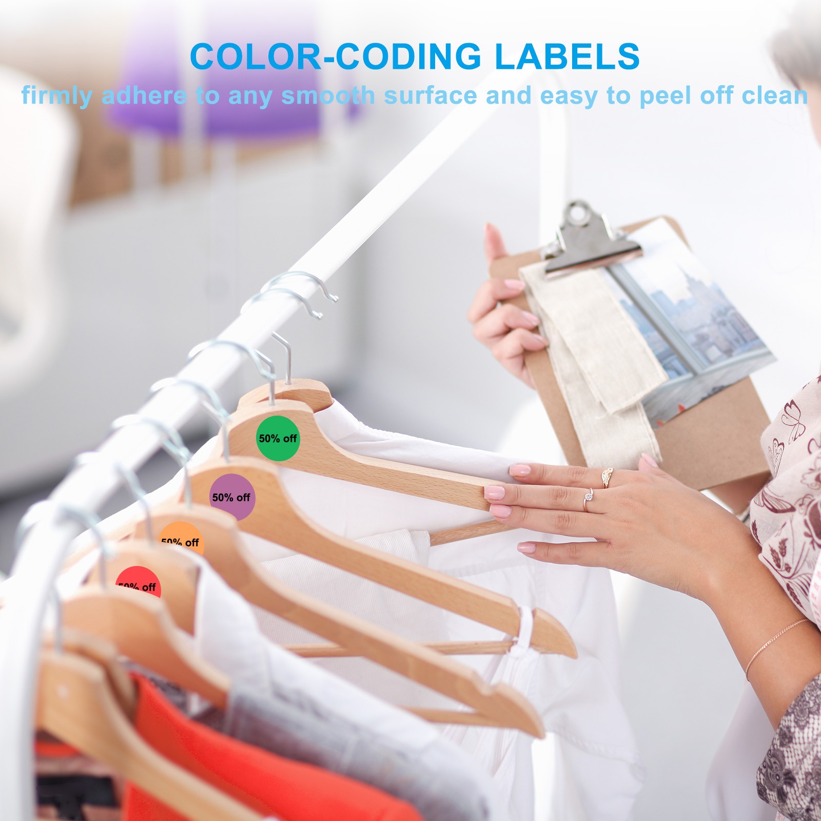 1.5 Inch Round Thermal Label Stickers, Yellow (2Rolls/Total 1000Pcs)