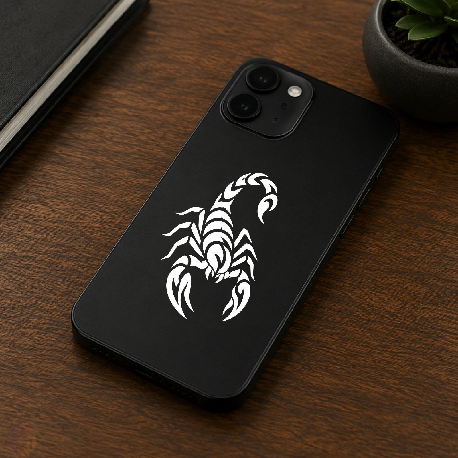 Tribal Scorpion Silhouette – Scorpion Decal Sticker Car Window Laptop