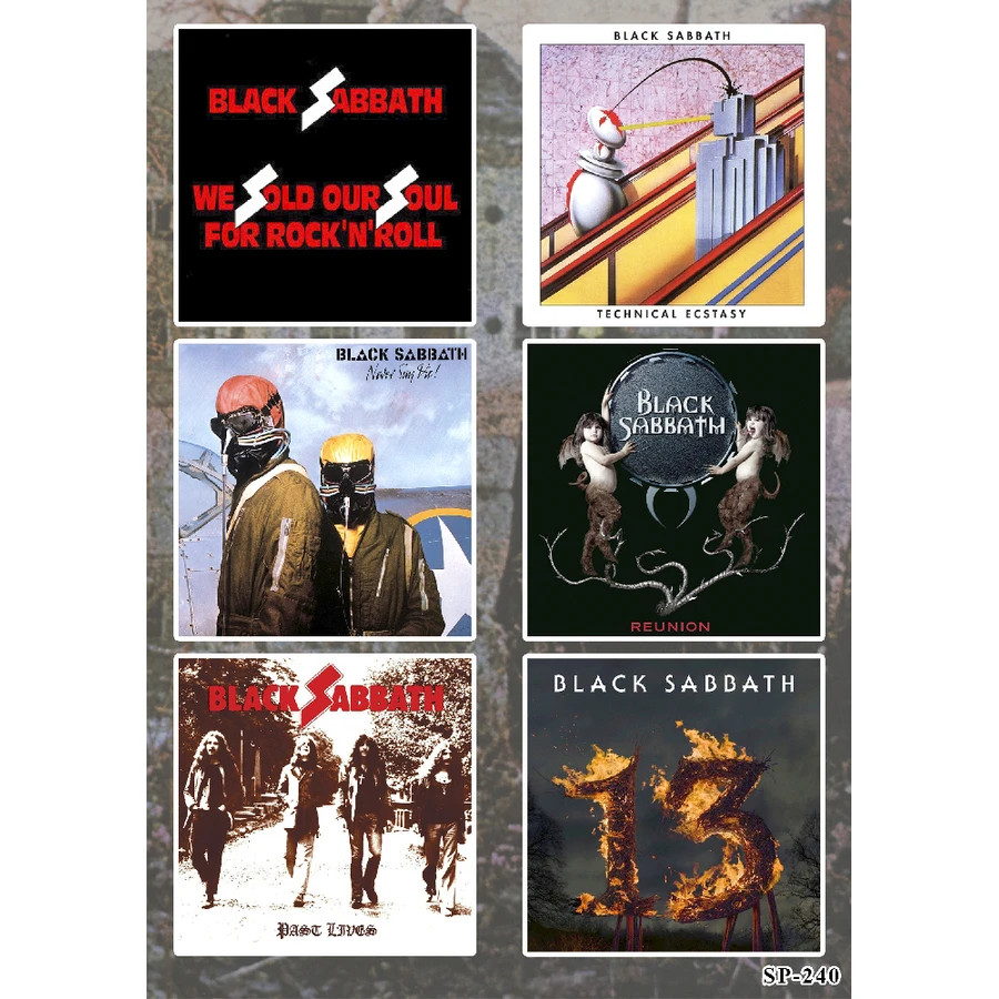 Black Sabbath Albums Sticker Pack We Sold Our Soul for Rock N Roll 13 Reunion
