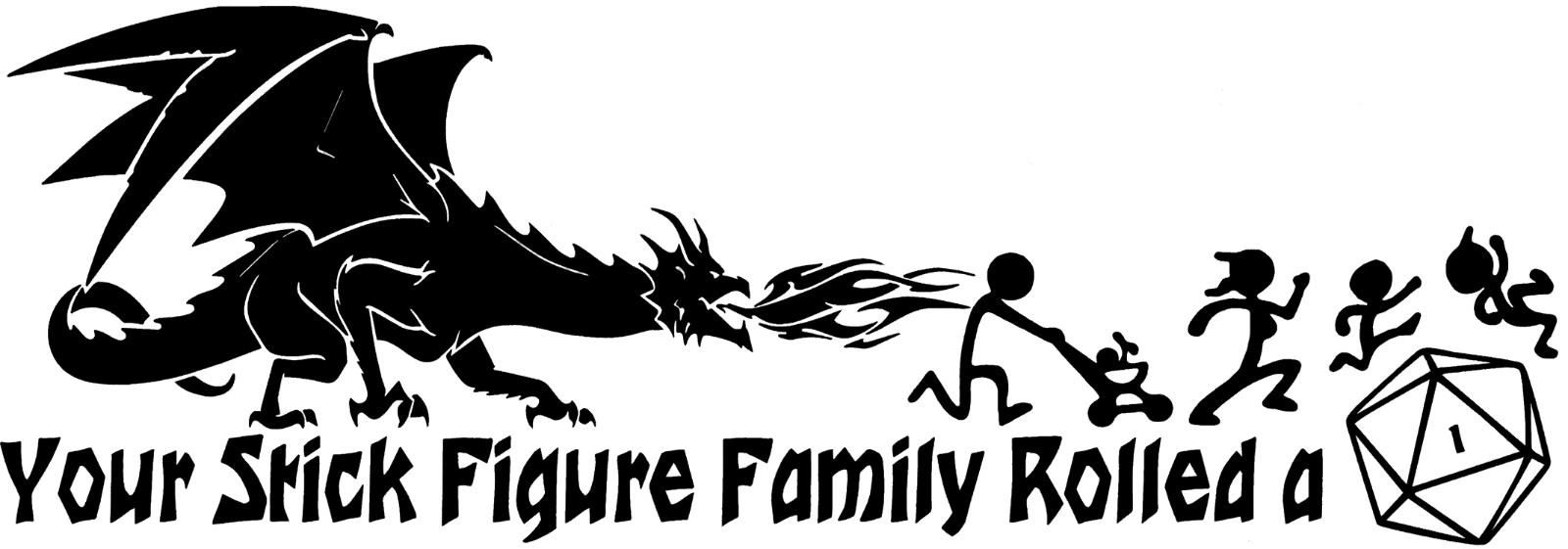 Vinyl Decal Car Truck Sticker D&D Dungeons & Dragons – Stick Figure Family v2