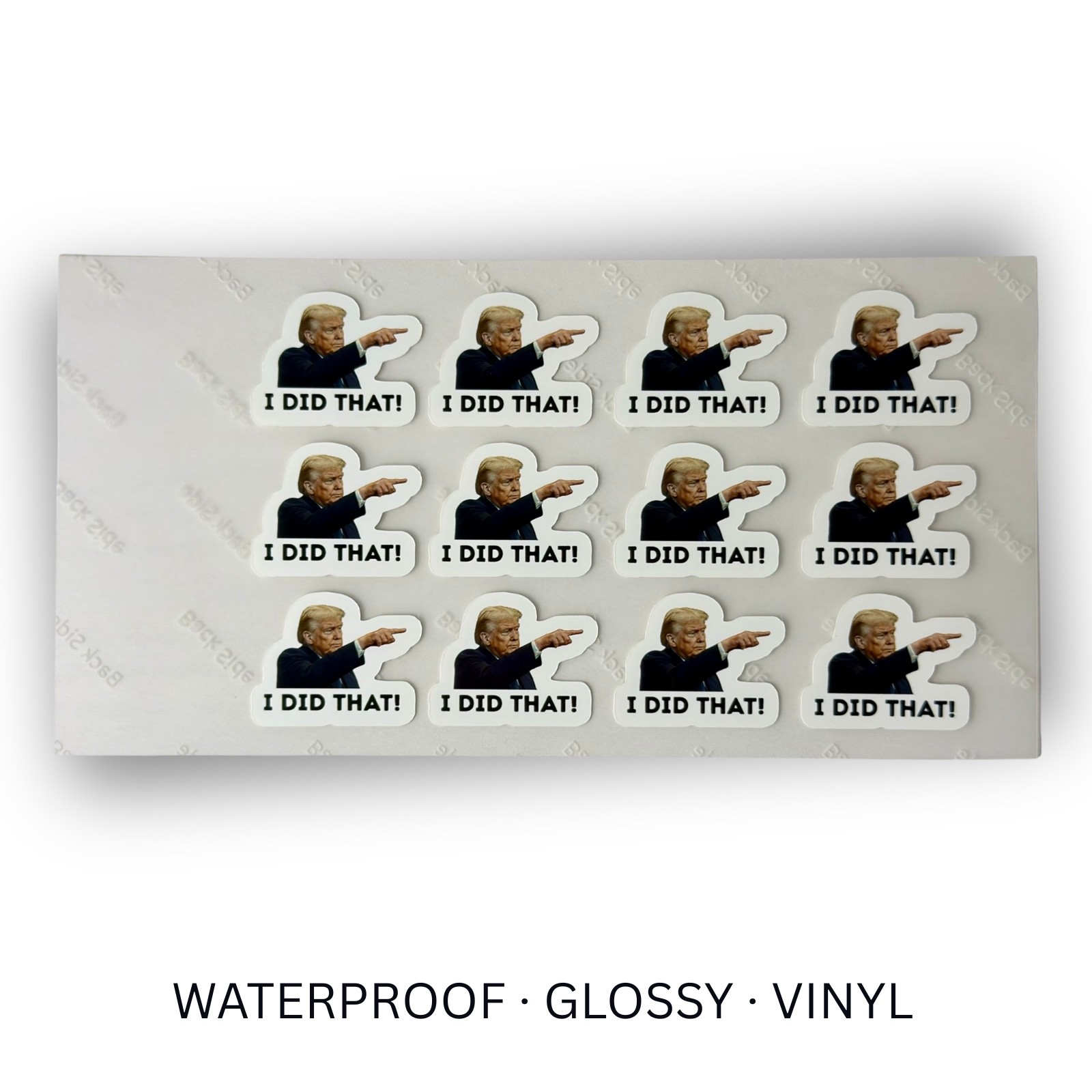 Trump I Did That Stickers 100 Pcs 1.25" Waterproof Vinyl Decals for Car Gas Pump