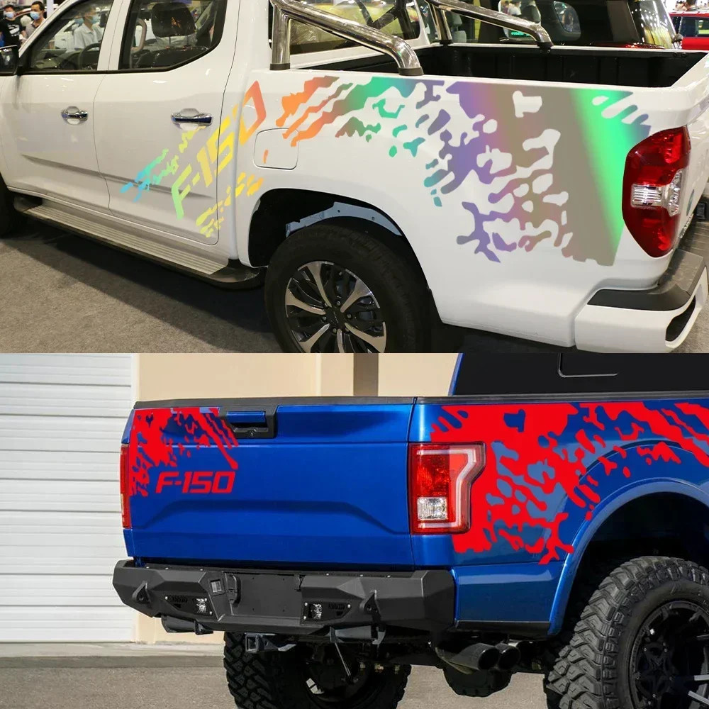 Aftermarket Ford F-150 Raptor Body Side Graphic Kit – Splash Grunge Vinyl Decal