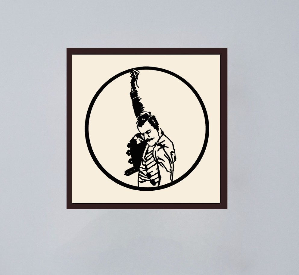 Handcrafted LP Record Vinyl Art Frame Home Decor – Queen Freddie Mercury (2) Ed
