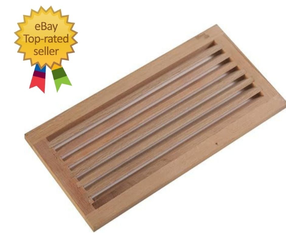 16X8 Solid Red Oak Cold Air Return Vent Register Wall Mounted Unfinished Wood
