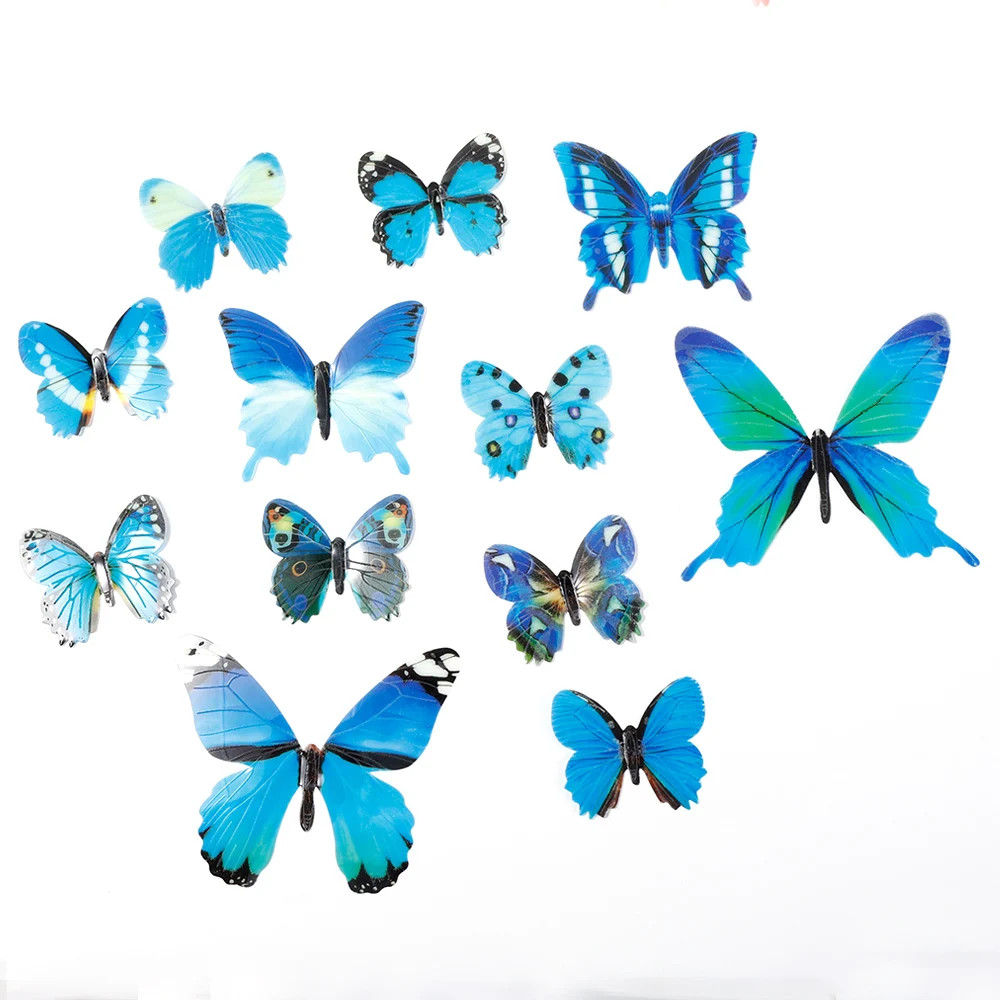 Butterfly Wall Stickers 12/24pcs 3d Luminous for Home Kids Bedroom Living Room
