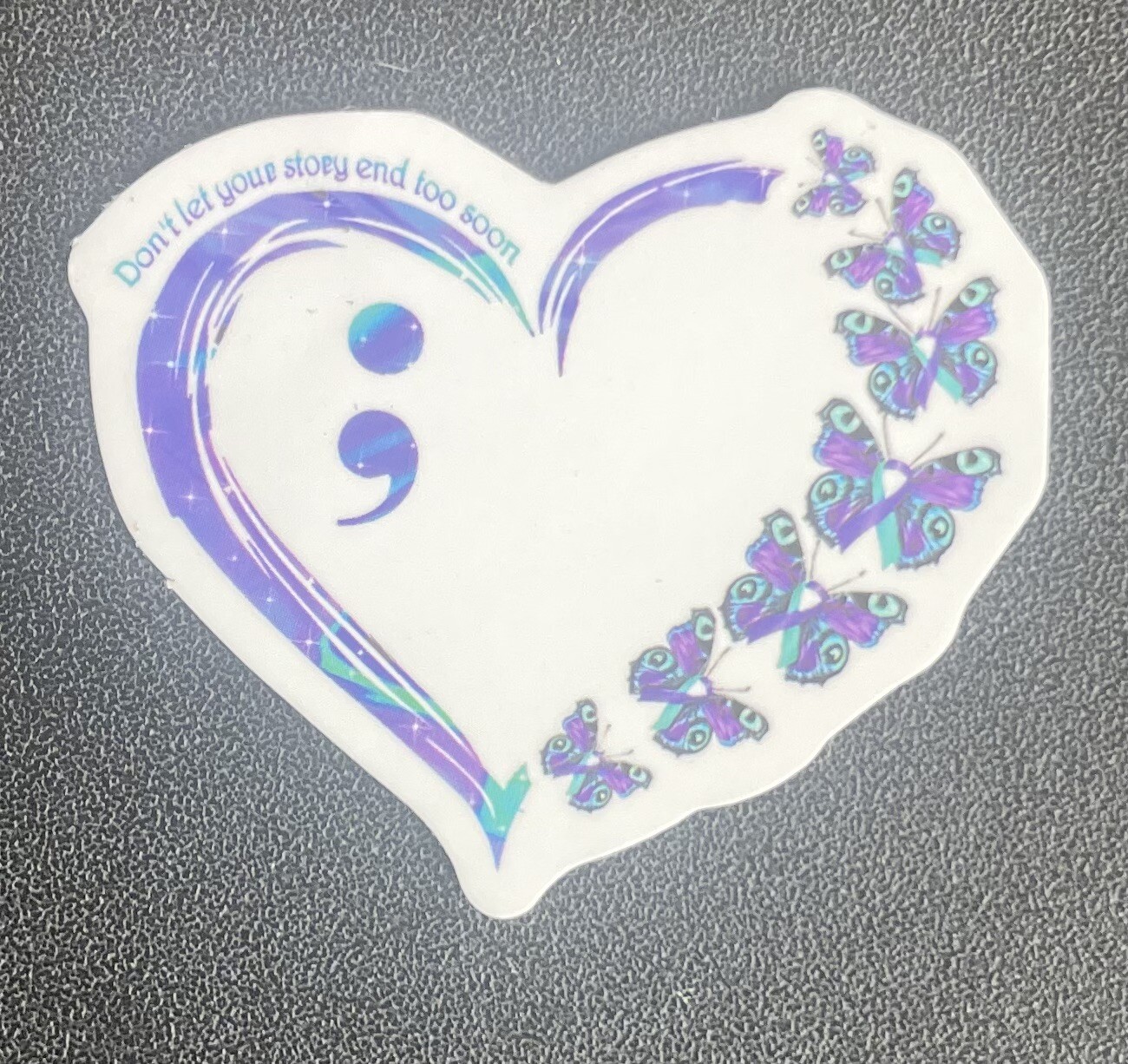 12 Suicide Prevention Awareness Stickers Purple Teal As Shown