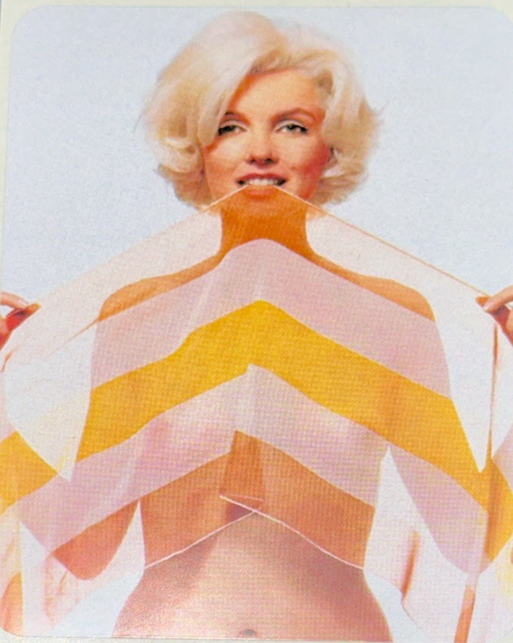 MARILYN MONROE STICKER✨💋✨❤️‍🔥✨💋✨3 3/8” x 2 5/8”✨VINTAGE✨SEXY✨HOT🔥SCARF✨💛💫