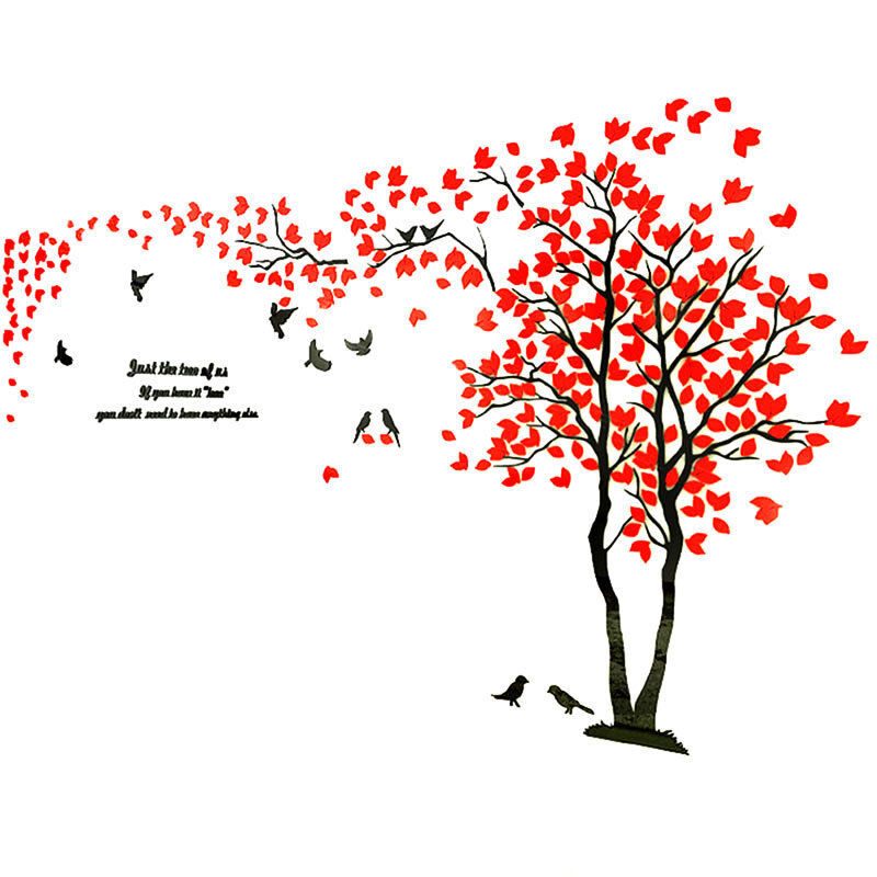 3D Flower Tree Wall Sticker Home Room DIY Art Decor Removable Decals Vinyl Mural