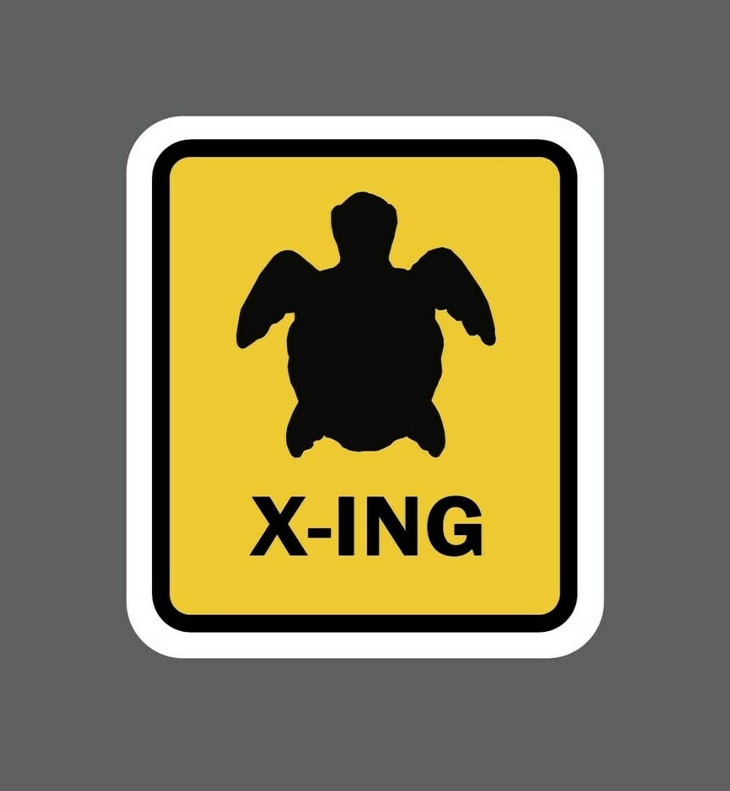 Turtle Crossing Sticker XING Waterproof – Buy Any 4 For $1.75 Each Storewide!
