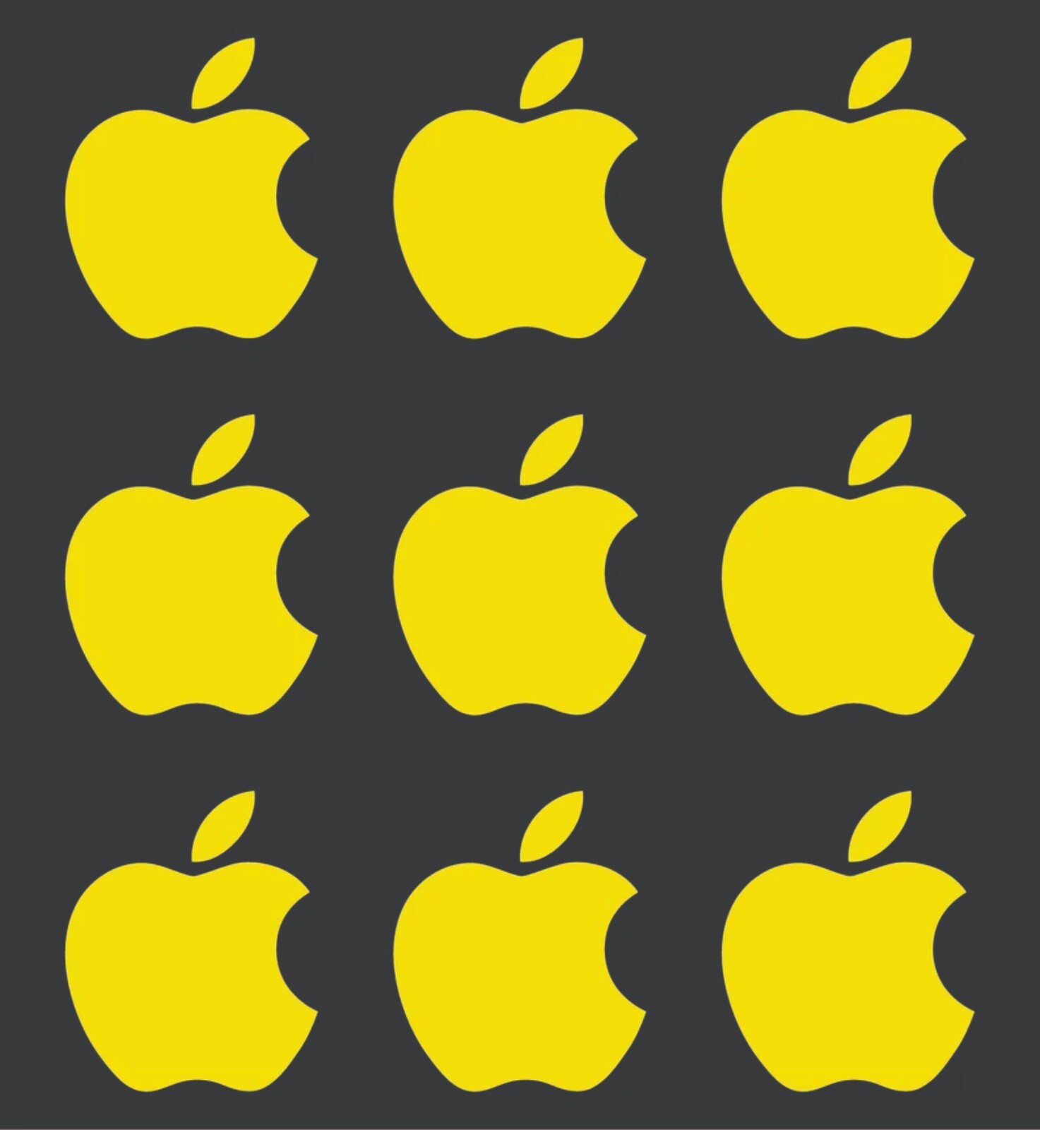 Small Apple logo Vinyl Decals Phone Laptop Small Stickers Apple Set of 12